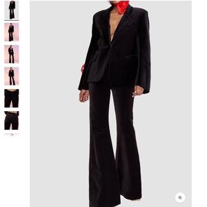 Cynthia Rowley Black Velvet 2 piece suit SZ L/10 NWOT Original Price $870